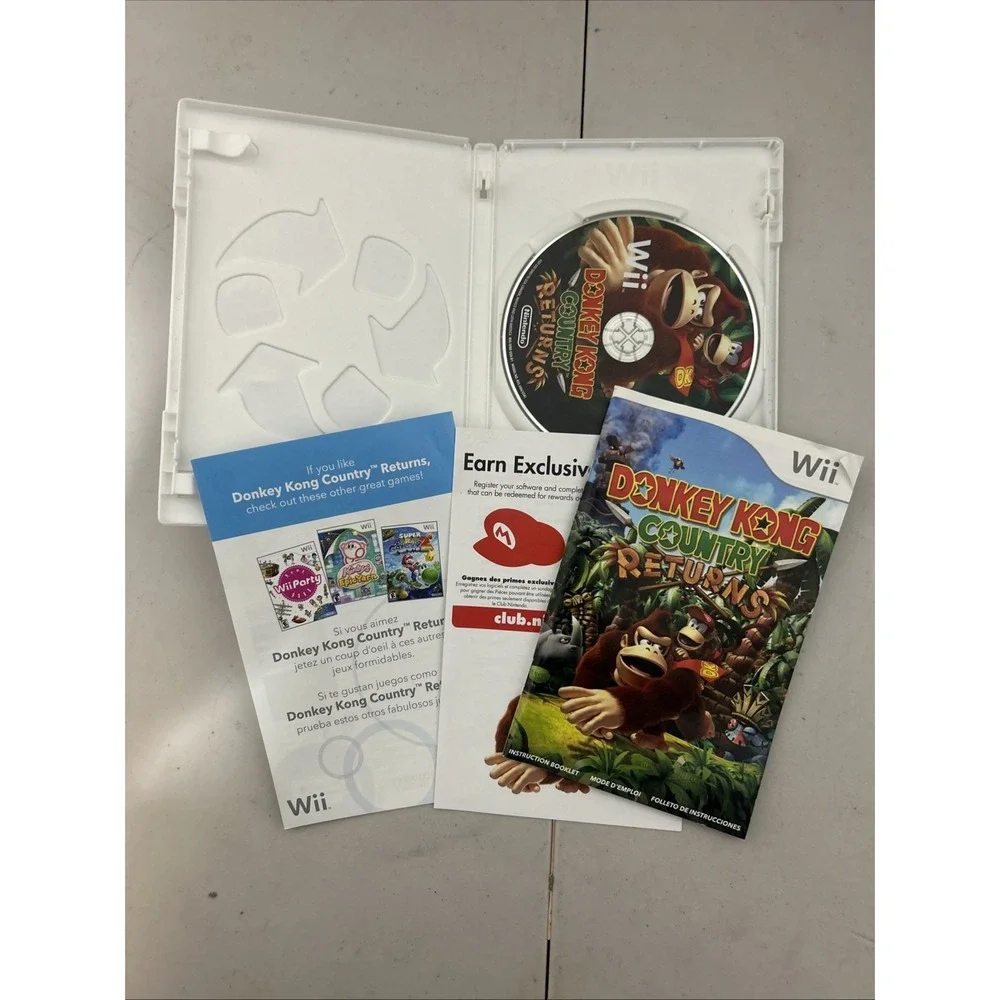 Donkey Kong Country Returns Wii CIB Nintendo Wii 2010 Complete w Reg Card B